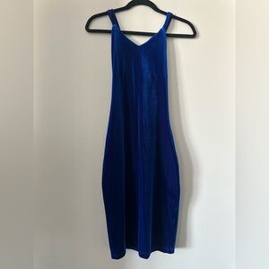 Blue Velvet Mini Dress